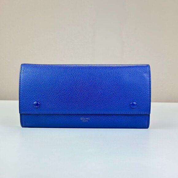 Celine Blue Leather Wallet - Picture 1 of 6